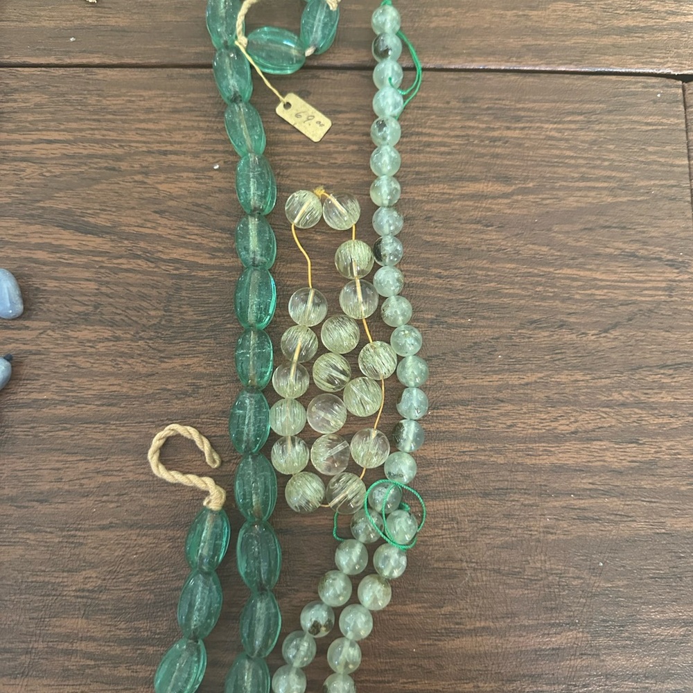 Beautiful Green, Blue, Silver Color and Purple Beads. Make Your Own Necklaces. - Picture 2 of 3